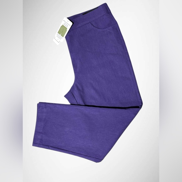Alfred Dunner Allure Slimming Pants Petite 14P – Purple Stretch Pull-On - Picture 13 of 13